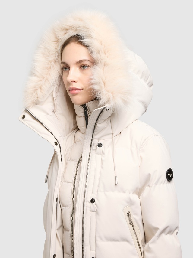 khujo Steppjacke »PADME WITH FUR - 2IN1« mit Kapuze