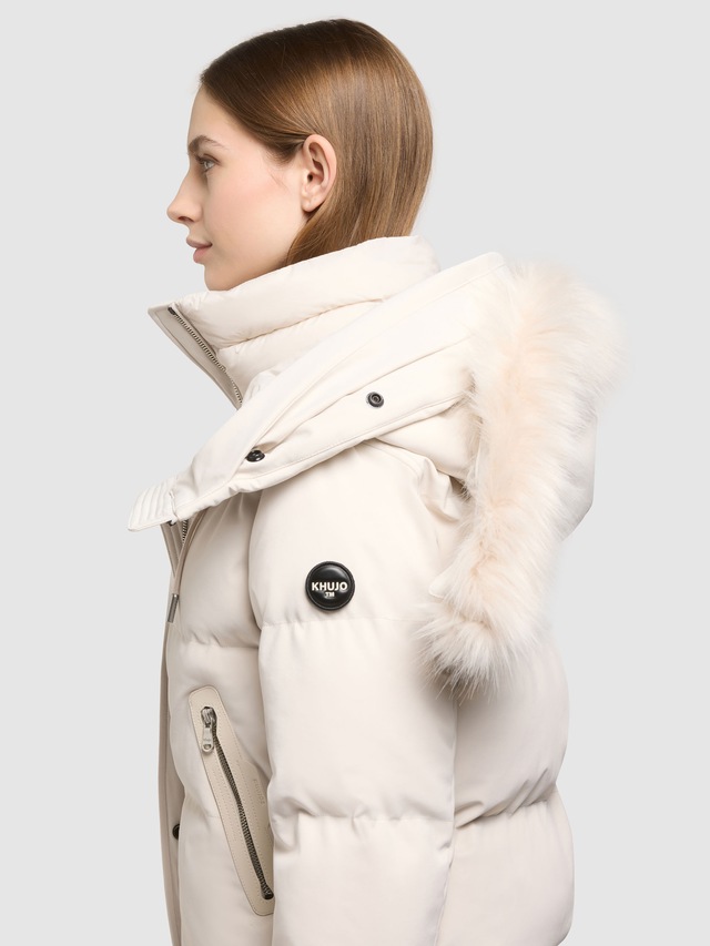 khujo Steppjacke »PADME WITH FUR - 2IN1« mit Kapuze