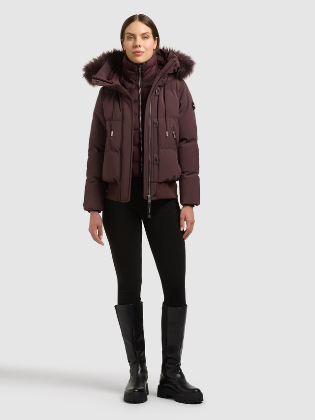khujo Steppjacke »PADME WITH FUR - 2IN1« mit Kapuze