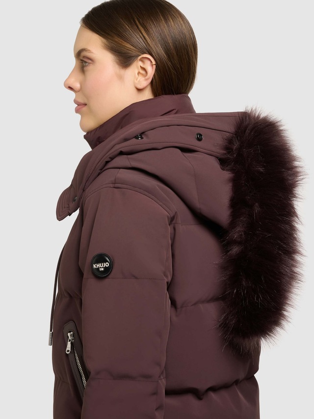 khujo Steppjacke »PADME WITH FUR - 2IN1« mit Kapuze