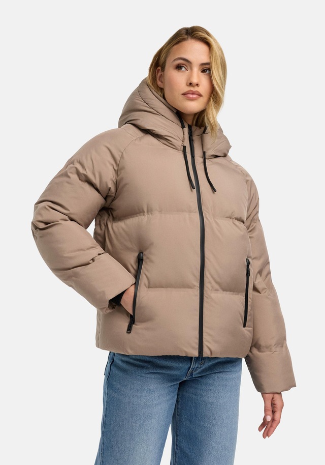 Navahoo Winterjacke »Petit-Puffy 14« mit Kapuze Damen Jacke mit verschweißter Steppung