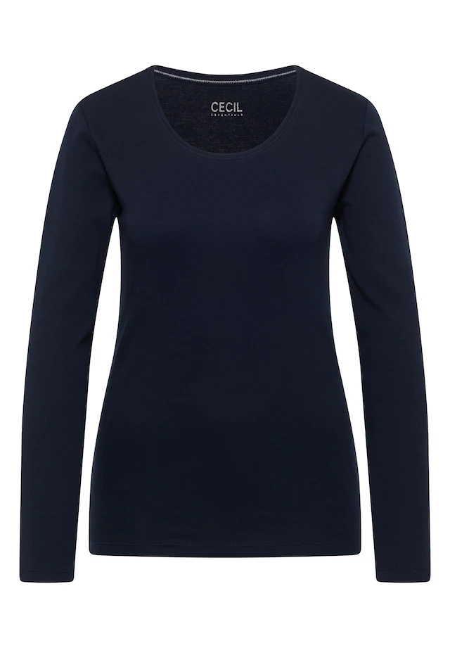 Cecil Langarmshirt aus reiner Baumwolle
