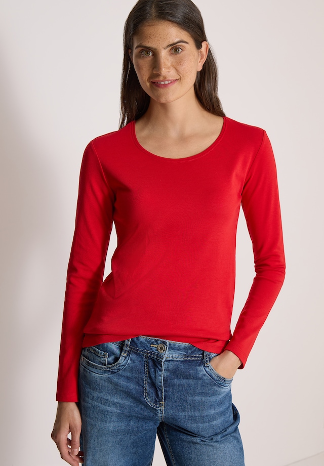 Cecil Langarmshirt aus reiner Baumwolle