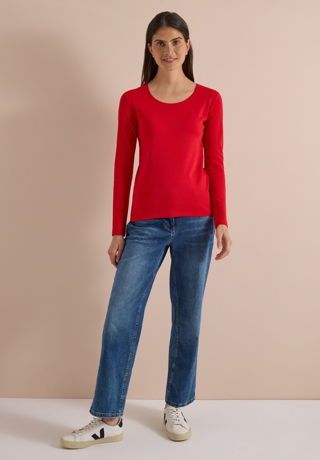 Cecil Langarmshirt aus reiner Baumwolle