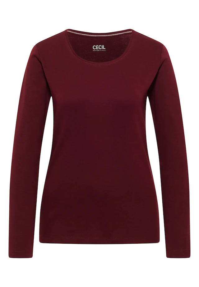 Cecil Langarmshirt aus reiner Baumwolle