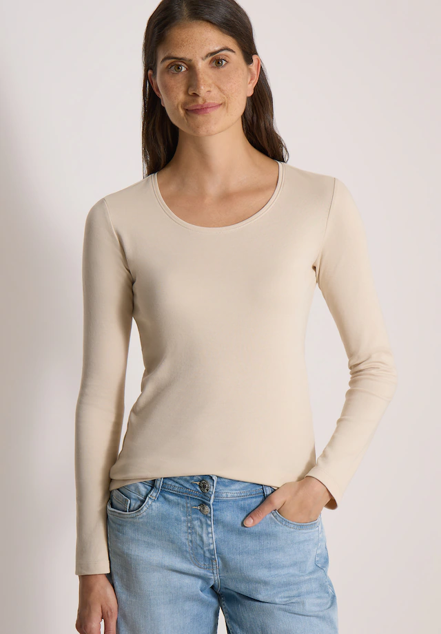 Cecil Langarmshirt aus reiner Baumwolle
