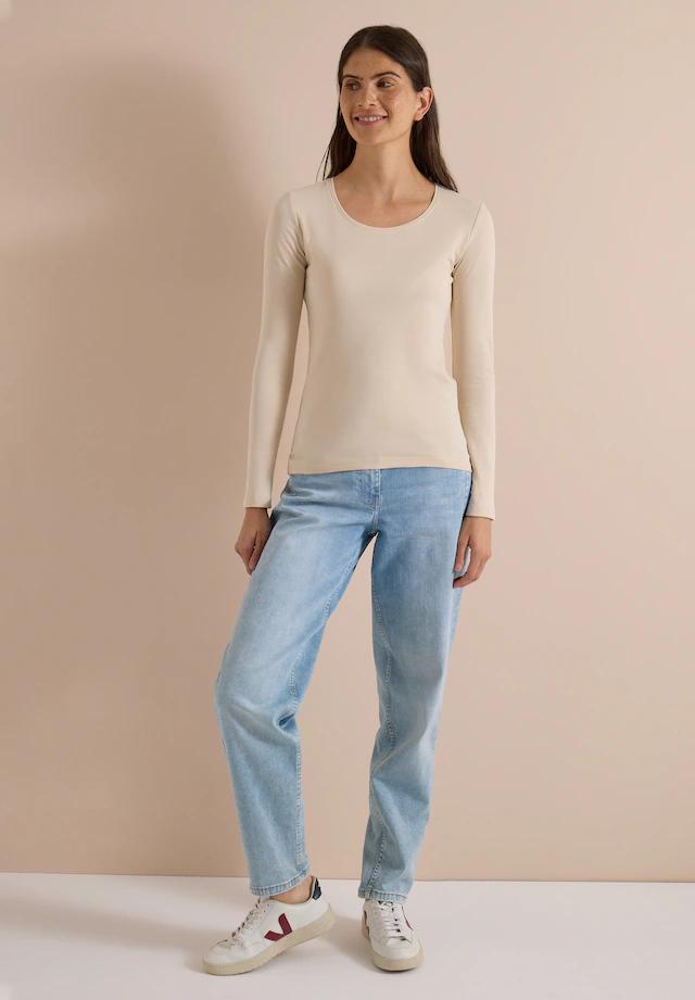 Cecil Langarmshirt aus reiner Baumwolle