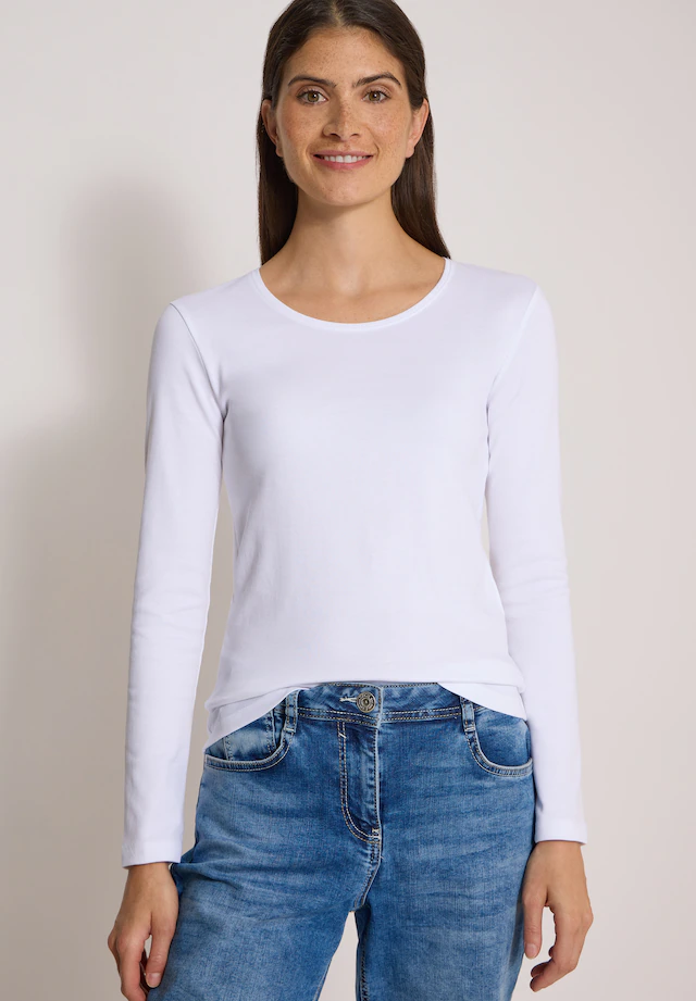 Cecil Langarmshirt aus reiner Baumwolle
