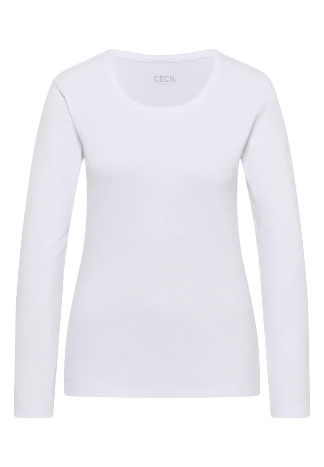 Cecil Langarmshirt aus reiner Baumwolle