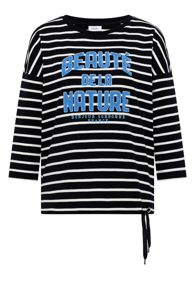 Cecil Rundhalsshirt mit Streifenmuster