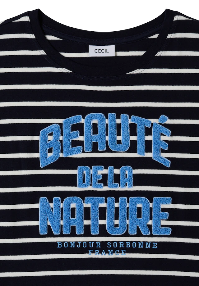 Cecil Rundhalsshirt mit Streifenmuster