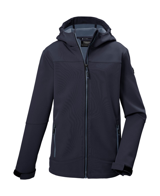 Killtec Softshelljacke »KOS 484 BYS SFTSHLL JCKT« Winddichte, wasserabweisende Softshelljacke mit Kapuze