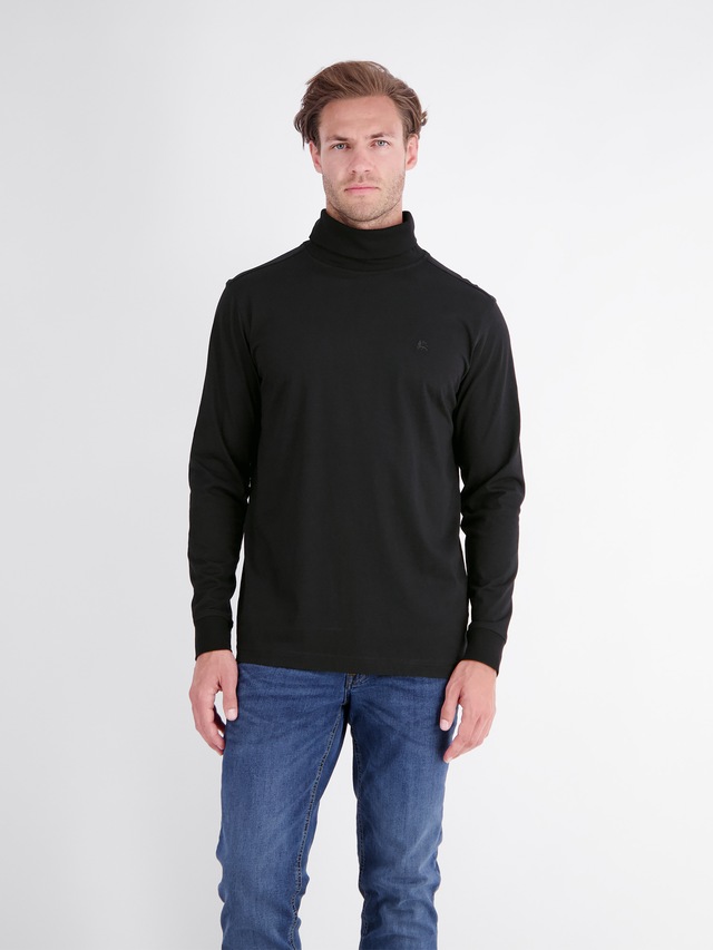 LERROS Rollkragenshirt »Legeres T-Shirt mit Rollkragen aus reiner Baumwolle«