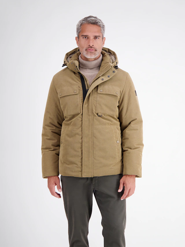 LERROS Outdoorjacke »Funktionsjacke aus wind und wasserabweisendem Kordgewebe« mit Kapuze
