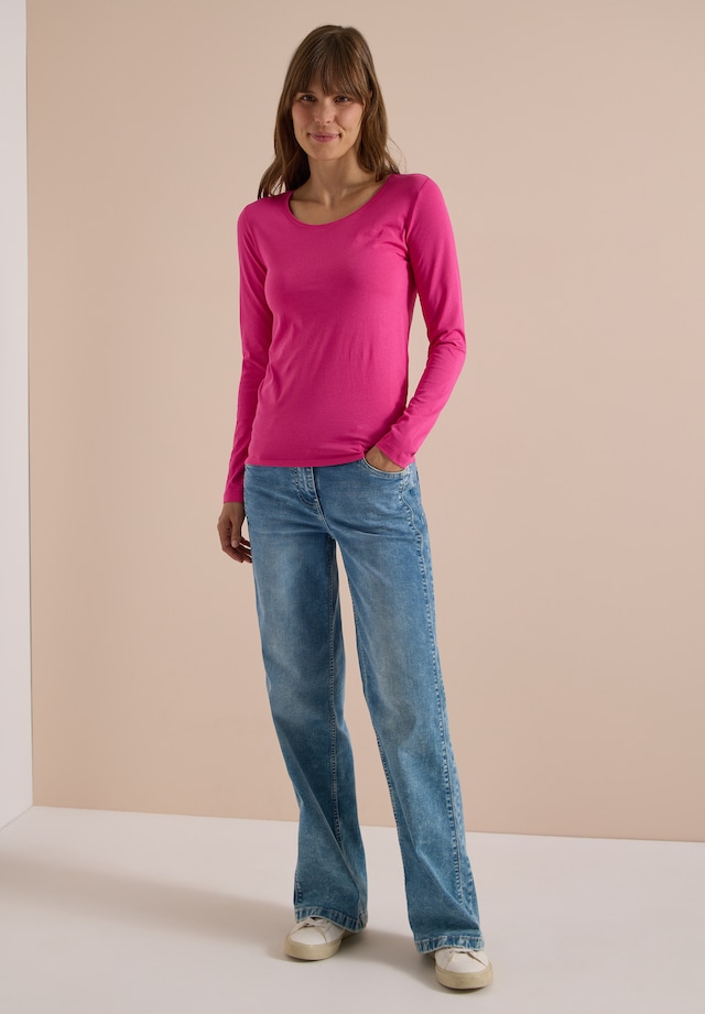 Cecil Langarmshirt aus reiner Baumwolle