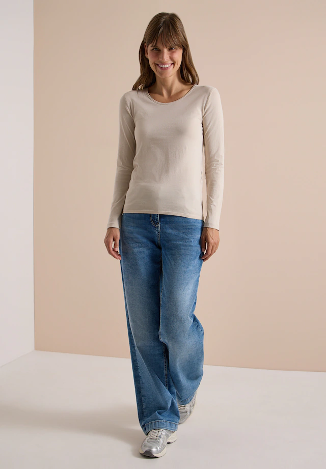 Cecil Langarmshirt aus reiner Baumwolle