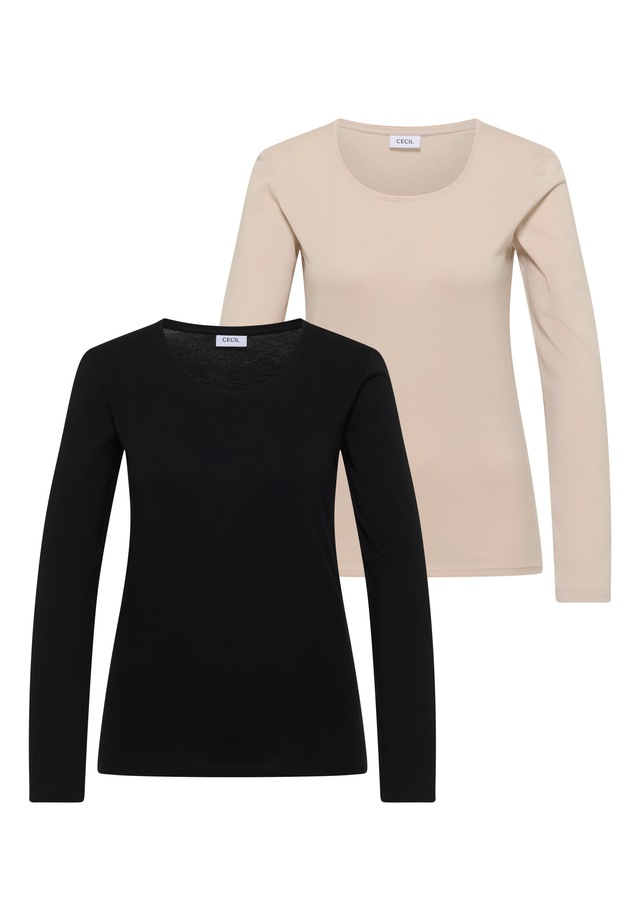 Cecil Langarmshirt aus reiner Baumwolle