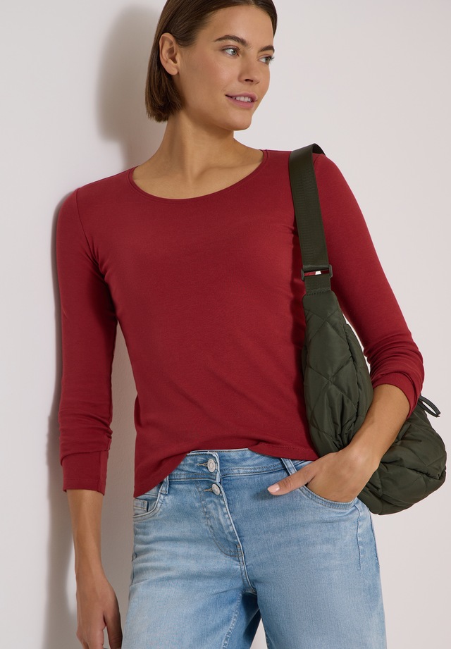 Cecil Langarmshirt aus reiner Baumwolle