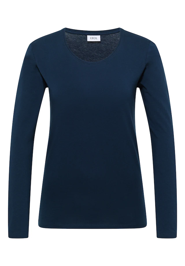 Cecil Langarmshirt aus reiner Baumwolle