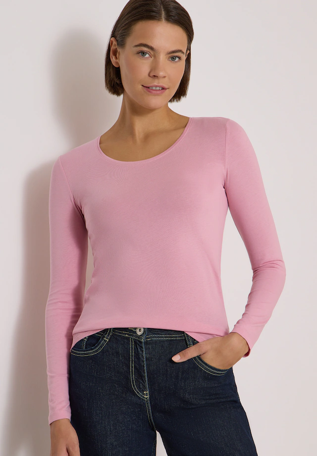 Cecil Langarmshirt aus reiner Baumwolle