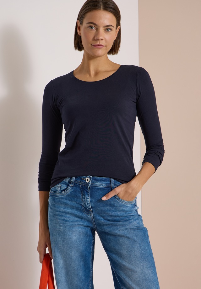 Cecil Langarmshirt aus reiner Baumwolle