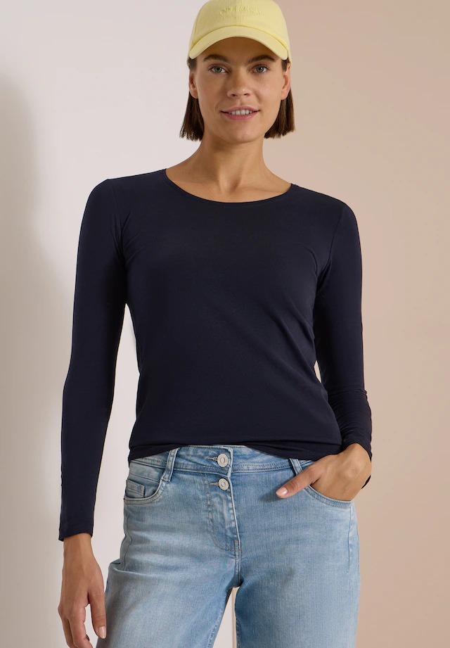 Cecil Langarmshirt aus reiner Baumwolle