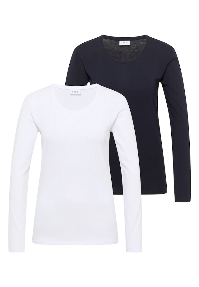Cecil Langarmshirt aus reiner Baumwolle