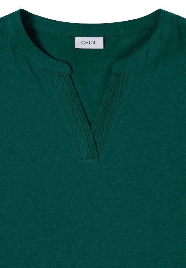 Cecil Langarmshirt mit geschlitztem Rundhalsausschnitt