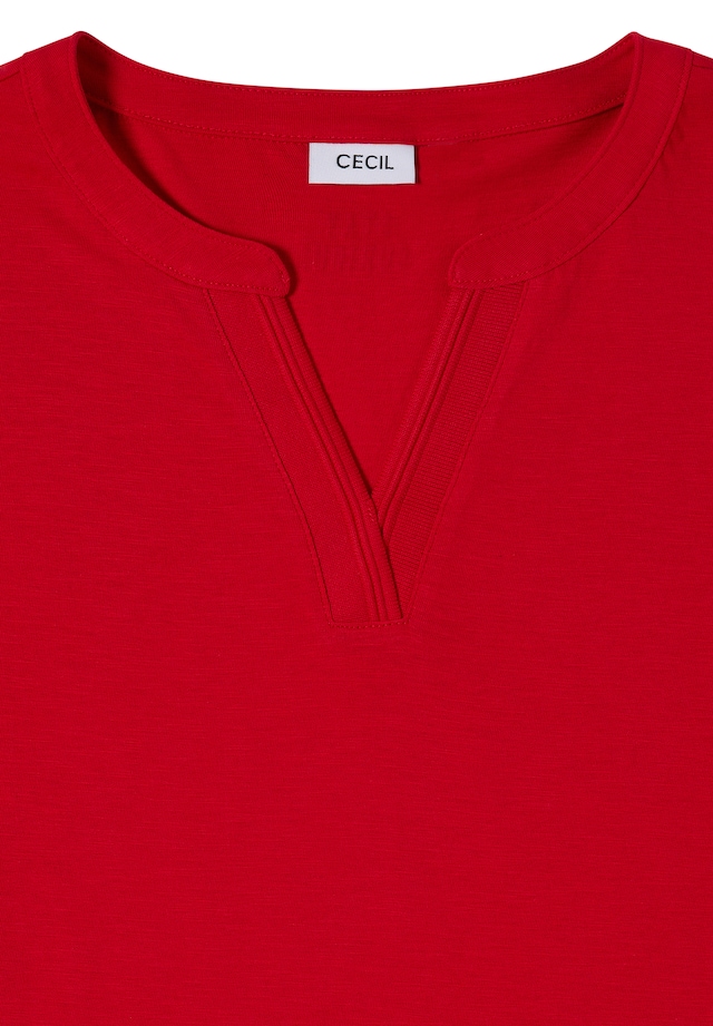Cecil Langarmshirt mit geschlitztem Rundhalsausschnitt