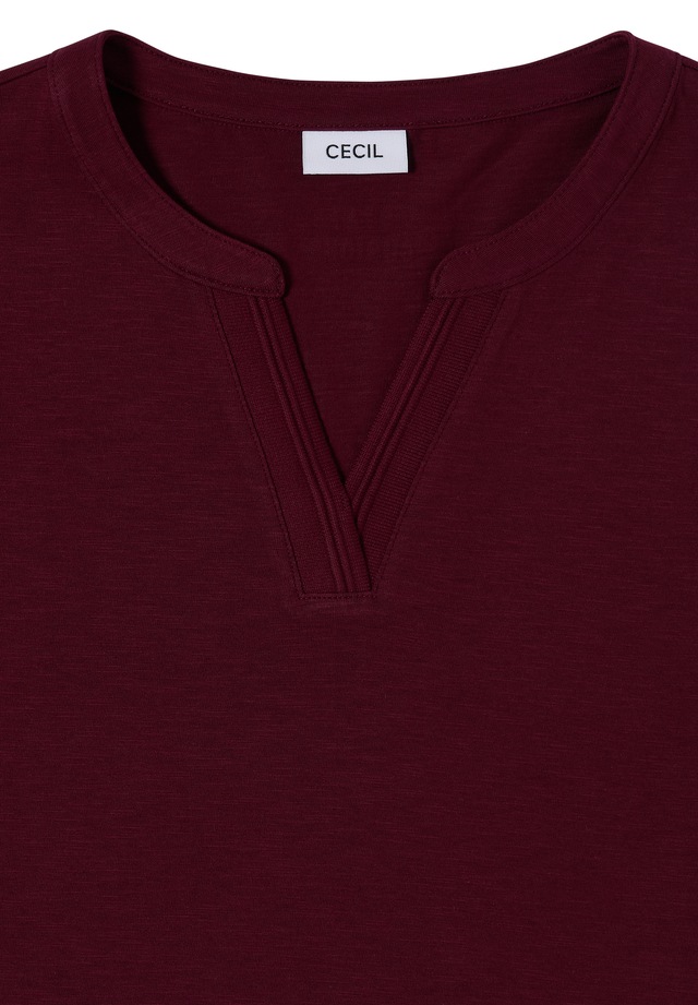 Cecil Langarmshirt mit geschlitztem Rundhalsausschnitt