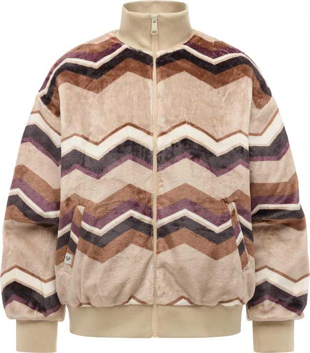 Ragwear Outdoorjacke »Tills Print Y« ohne Kapuze Kuschelige Damen Jacke mit Allover-Print