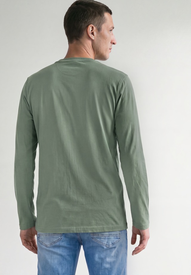 STREET ONE MEN Langarmshirt aus reiner Baumwolle