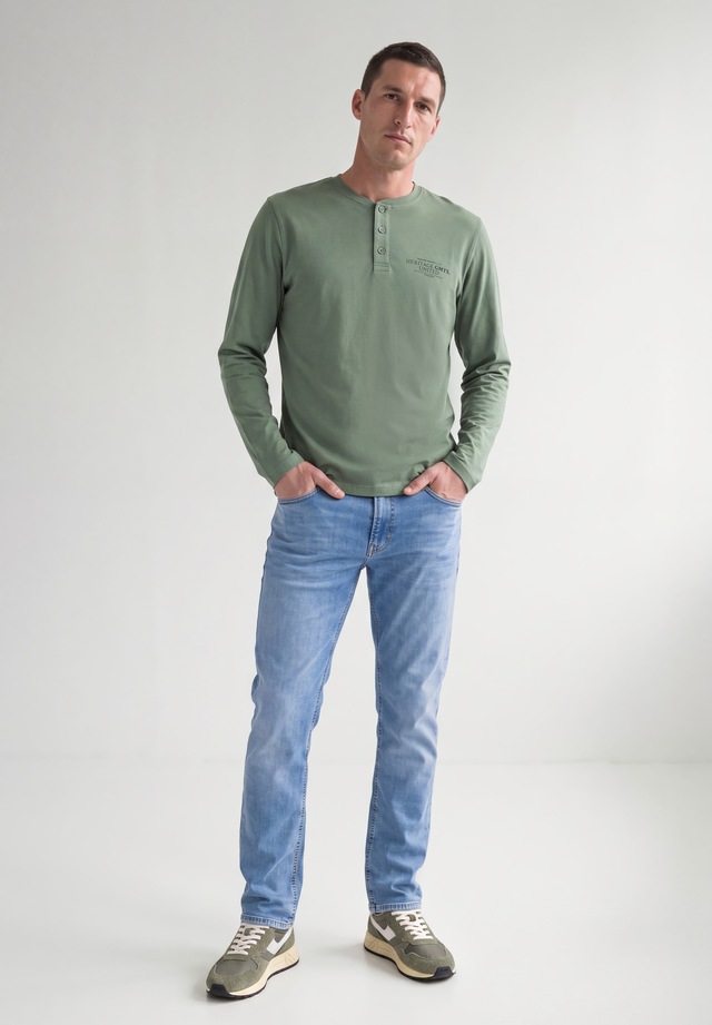 STREET ONE MEN Langarmshirt aus reiner Baumwolle