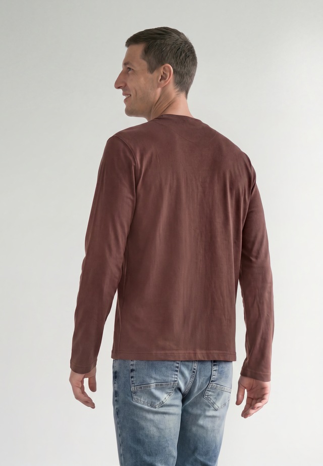 STREET ONE MEN Langarmshirt aus reiner Baumwolle