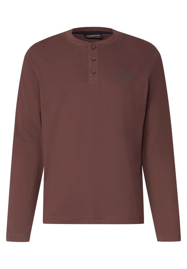 STREET ONE MEN Langarmshirt aus reiner Baumwolle