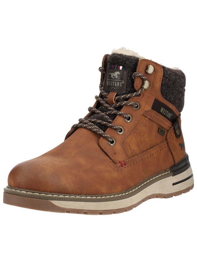 Mustang Shoes Schnürstiefelette »Mustang Shoes Stiefelette Lederimitat«