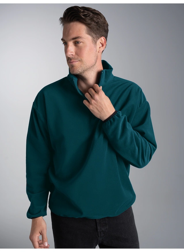 Trigema Strickfleece-Pullover »TRIGEMA Fleece Sweatshirt mit Stehkragen«