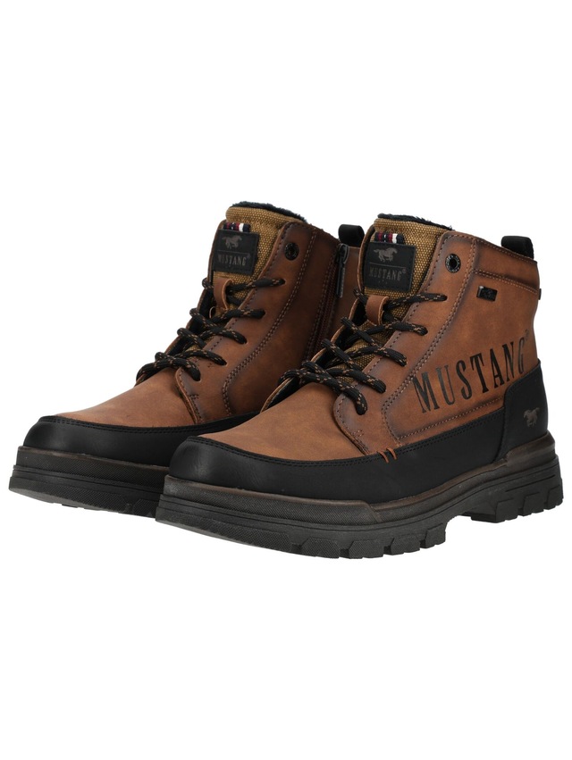 Mustang Shoes Schnürstiefelette »Mustang Shoes Stiefelette Lederimitat«