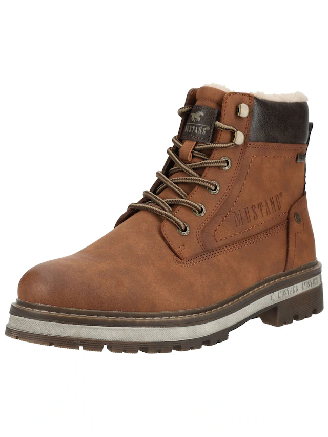Mustang Shoes Schnürstiefelette »Mustang Shoes Stiefelette Lederimitat«