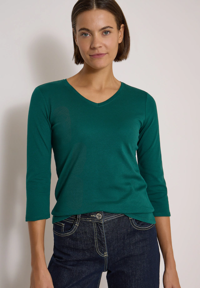 Cecil V-Shirt aus reiner Baumwolle