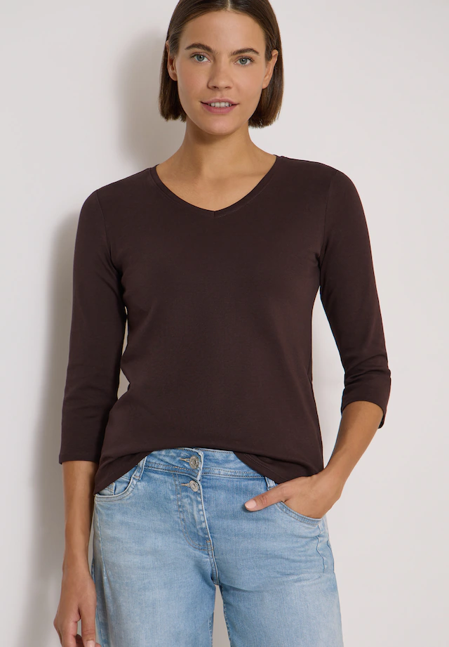 Cecil V-Shirt aus reiner Baumwolle