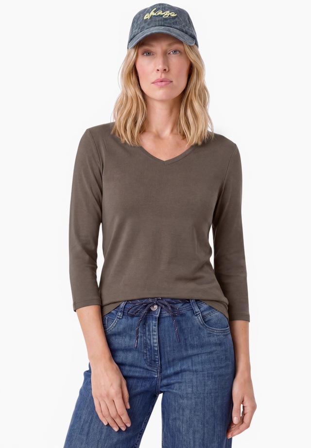 Cecil V-Shirt aus reiner Baumwolle