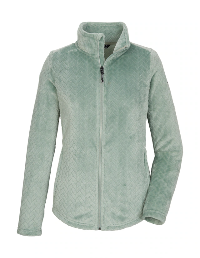 Killtec Fleecejacke »KW 301 WMN FLC JCKT« Fleecejacke mit Zopfmuster, Kinnschutz, verschließbare Taschen
