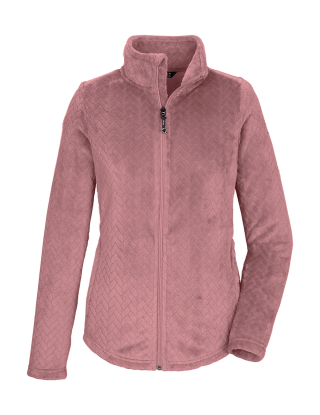 Killtec Fleecejacke »KW 301 WMN FLC JCKT« Fleecejacke mit Zopfmuster, Kinnschutz, verschließbare Taschen