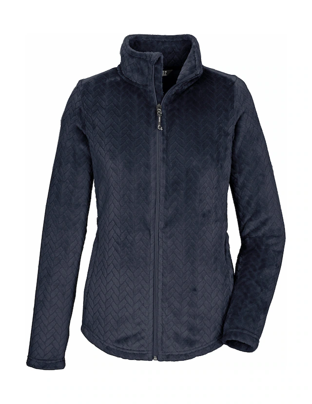 Killtec Fleecejacke »KW 301 WMN FLC JCKT« Fleecejacke mit Zopfmuster, Kinnschutz, verschließbare Taschen