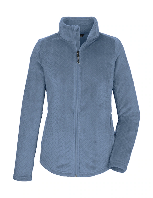 Killtec Fleecejacke »KW 301 WMN FLC JCKT« Fleecejacke mit Zopfmuster, Kinnschutz, verschließbare Taschen