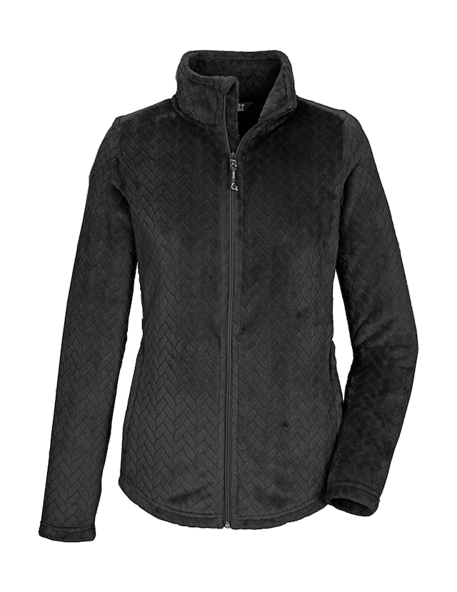 Killtec Fleecejacke »KW 301 WMN FLC JCKT« Fleecejacke mit Zopfmuster, Kinnschutz, verschließbare Taschen