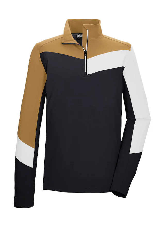 Killtec Langarmshirt »KSW 96 MN FLX SHRT« Mehrfarbiges Funktionsshirt, warm, Stretch, Kinnschutz.