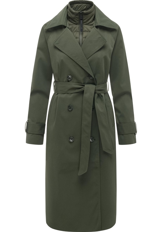 Ragwear Trenchcoat »Trenchie Y« Damen Übergangsmantel mit herausnehmbarem Inlay