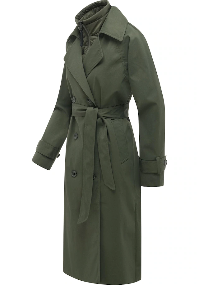 Ragwear Trenchcoat »Trenchie Y« Damen Übergangsmantel mit herausnehmbarem Inlay